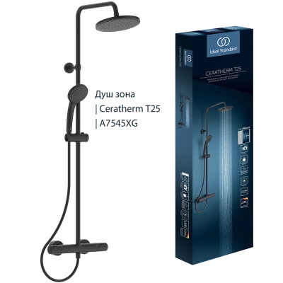 Vidima Ceratherm T25 shower set — silk black